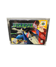 Load image into Gallery viewer, Nintendo 64 HEY YOU PIKACHU/STARFOX 64 Big Box Acrylic Case - UV PROTECTED Magnetic Lock Slide Lid Non-Slip Removable Feet