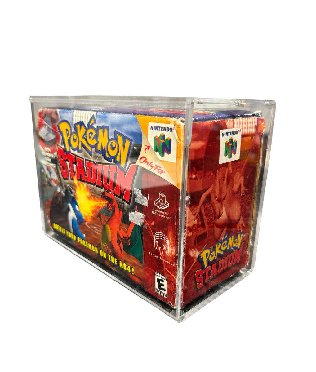 Nintendo 64 POKEMON STADIUM Big Box Acrylic Case - UV PROTECTED