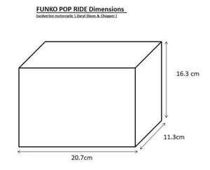 Funko POP! Ride Box Protectors for Motorcycle Size made with 0.50mm thick PET Acid-Free Plastic - Read Below What This Fits