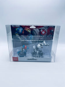 Nintendo Switch Metroid Dread Double Amiibo Box Protectors made with 0.50mm thick PET Acid-Free Plastic