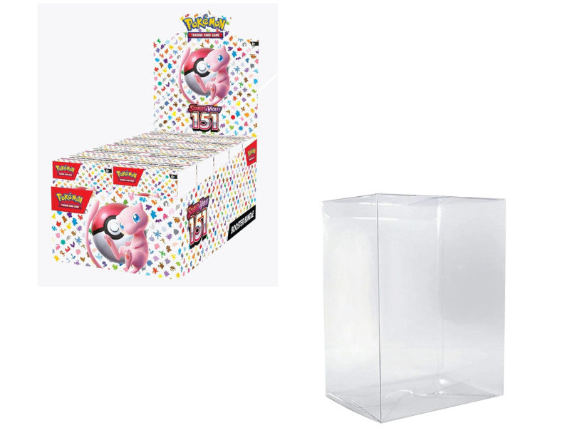 Pokemon Booster Bundle Display Case Box Protector made with SCRATCH & UV RESISTANT 0.50mm thick PET Acid-Free Plastic 5 Protectors