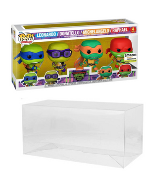 UV & SCRATCH RESISTANT Smaller 4-Pack Funko POP! Protector made with 0.60mm thick PET Acid-Free Plastic - Please Read Description