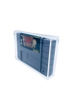 UV Protected Super Nintendo Entertainment System Video Game Cartridge Hard Case with Magnetic Locking Slider