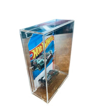 Load image into Gallery viewer, Hot Wheels Die-Cast Standard Cardback Size Acrylic Case - UV PROTECTED Magnetic Lid Non-Skid Removable Feet Acrylic Hard Case