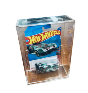 Hot Wheels Die-Cast Standard Cardback Size Acrylic Case - UV PROTECTED Magnetic Lid Non-Skid Removable Feet Acrylic Hard Case