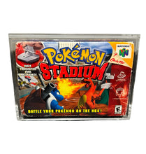 Load image into Gallery viewer, PRE-ORDER! ETA LATE OCTOBER! Nintendo 64 POKEMON STADIUM Big Box Acrylic Case - UV PROTECTED Magnetic Lock Slide Lid Non-Slip Removable Feet