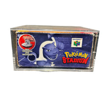 Load image into Gallery viewer, PRE-ORDER! ETA LATE OCTOBER! Nintendo 64 POKEMON STADIUM Big Box Acrylic Case - UV PROTECTED Magnetic Lock Slide Lid Non-Slip Removable Feet