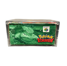 Load image into Gallery viewer, PRE-ORDER! ETA LATE OCTOBER! Nintendo 64 POKEMON STADIUM Big Box Acrylic Case - UV PROTECTED Magnetic Lock Slide Lid Non-Slip Removable Feet