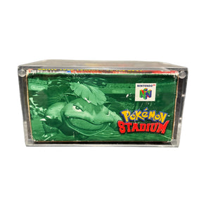 PRE-ORDER! ETA LATE OCTOBER! Nintendo 64 POKEMON STADIUM Big Box Acrylic Case - UV PROTECTED Magnetic Lock Slide Lid Non-Slip Removable Feet