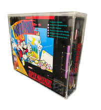 Load image into Gallery viewer, PRE-ORDER! ETA LATE OCTOBER! Super Nintendo SNES EARTHBOUND/MARIO PAINT Big Box Acrylic Case - UV PROTECTED Magnetic Lock Slide Lid Non-Slip Removable Feet