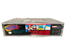 Load image into Gallery viewer, PRE-ORDER! ETA LATE OCTOBER! Super Nintendo SNES EARTHBOUND/MARIO PAINT Big Box Acrylic Case - UV PROTECTED Magnetic Lock Slide Lid Non-Slip Removable Feet