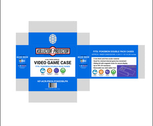 Nintendo Switch Pokemon Double Pack SE Game Box Acrylic Case - UV PROTECTED Magnetic Lock Slide Lid Non-Slip Removable Feet