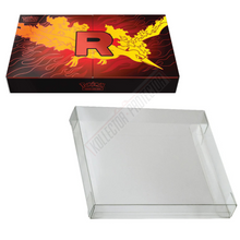 Load image into Gallery viewer, Pokemon Team Rocket's Moltres EX Ultra Premium Collection Box Protector made with 0.50mm thick PET Acid-Free Plastic