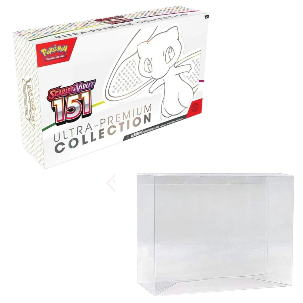 pokemon 151 booster box ultra premium collection Pokemon Scarlet & Violet 151 Ultra-Premium Collection Box Protector made with 0.50mm thick PET Acid-Free Plastic 5 Protectors