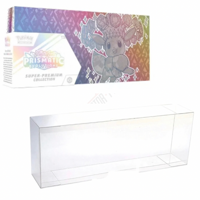 Pre-Order! Pokemon Prismatic Evolutions Super-Premium Collection Box Protector made with 0.50mm thick PET Acid-Free Plastic