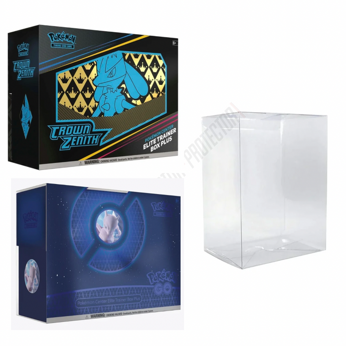 Pre-Order! Pokemon Center Pokemon GO/Crown Zenith Elite Trainer Box Protector made with 0.50mm thick PET Acid-Free Plastic