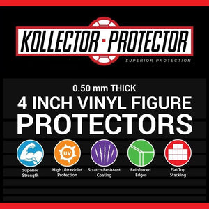 4 inch Funko POP! Protectors made with SCRATCH & UV RESISTANT 0.50mm thick PET Acid-Free Plastic