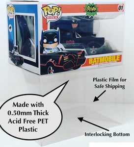 Funko POP! Ride Box Protectors for Car Size made with 0.50mm thick PET Acid-Free Plastic - Read Below What This Fits