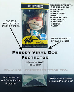 FREDDY FUNKO VINYL (Smaller Size) Box Protector made with 0.50mm thick PET Acid-Free Plastic - Please Read Description
