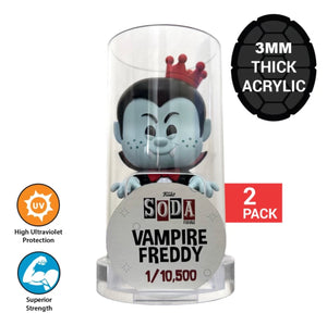 10 Boxes (includes 20 stands) Funko Soda Stands Acrylic Case for Soda Figures made with 3mm thick UV PROTECTED material - Fits inside Soda Stackers!