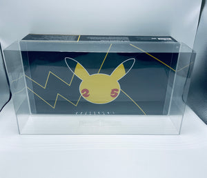 Pokemon Celebrations 25th Anniversary Prime Box Protector made with 0.50mm thick PET Acid-Free Plastic - NO POKEMON BOXES INCLUDED