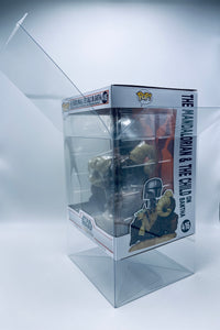 Mandalorian on Bantha Funko POP! Box Protector made with 0.50mm thick PET Acid-Free Plastic