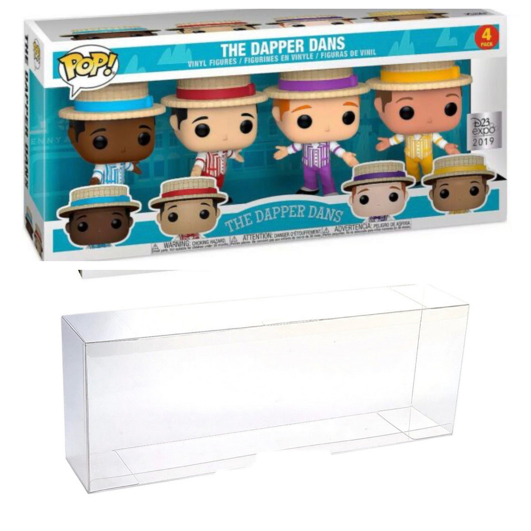 Smaller 4-Pack Funko POP! Protector made with 0.50mm thick PET Acid-Free Plastic - Please Read Description