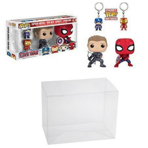 Civil War 4-Pack Funko POP! Protector made with 0.50mm thick PET Acid-Free Plastic - Please Read Description