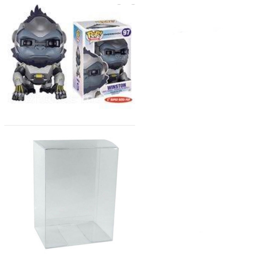 Winston Overwatch 6 inch Size Funko Pop Protector made with 0.50mm thick PET Acid-Free Plastic - Please Read Description