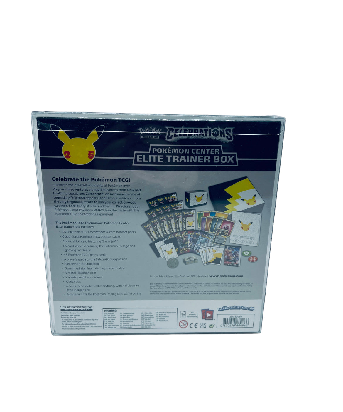 Pokemon Center Celebrations Elite Trainer Box Protector made with SCRA Kollector Protector Pokemon Center Celebrations Elite Trainer Box Protector made with SCRA Kollector Protector