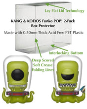 Load image into Gallery viewer, KANG &amp; KODOS 2-Pack Funko POP! Protector made with SCRATCH &amp; UV RESISTANT 0.50mm thick PET Acid-Free Plastic - Please Read Description