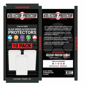 STAR WARS BLACK SERIES Box Protectors made with 0.50mm thick PET Acid-Free Plastic - Only fits 6 Inch Figures