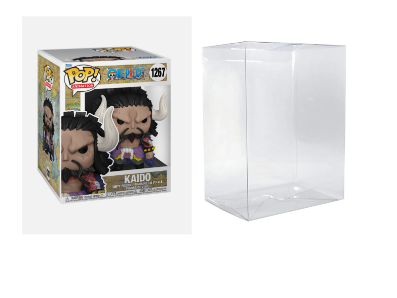 One Piece KAIDO Funko Pop! Protector made with SCRATCH & UV RESISTANT 0.50mm thick PET Acid-Free Plastic