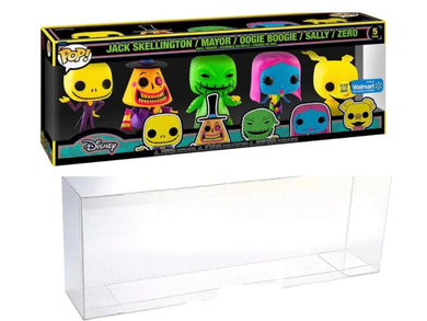 Nightmare Before Christmas Blacklight 5-Pack Size Funko POP! Protector made with 0.50mm thick PET Acid-Free Plastic