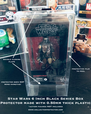 STAR WARS BLACK SERIES Box Protectors made with 0.50mm thick PET Acid-Free Plastic - Only fits 6 Inch Figures