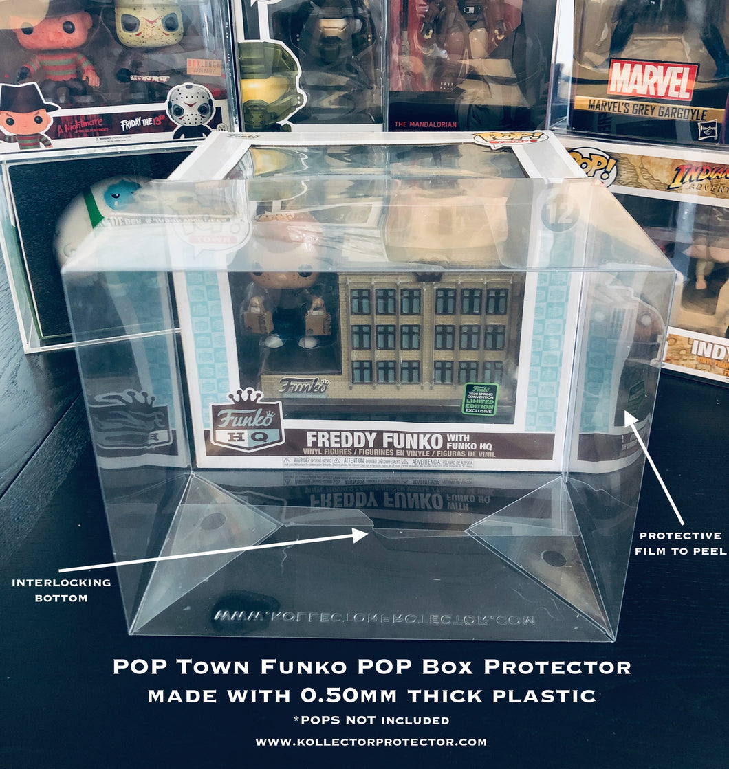 Funko POP! TOWN Box Protectors made with 0.50mm thick PET Acid-Free Plastic