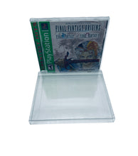 Load image into Gallery viewer, UV &amp; SCRATCH RESISTANT PS1 Jewel Case Size Single CD Video Game Box Protectors made with 0.50mm thick PET Acid-Free Plastic