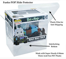 Load image into Gallery viewer, Funko POP! Ride Box Protectors made with 0.50mm thick PET Acid-Free Plastic - THIS FITS NEW BLACKLIGHT GHOST RIDER &amp; NYCC CARL &amp; ELLE MOVIE MOMENT BOX